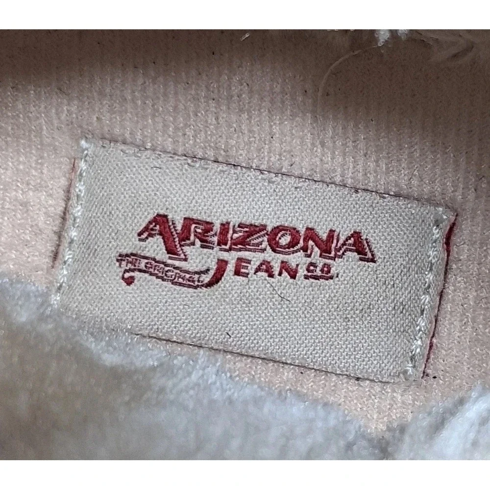 Arizona Jean Co AZ ICY Tan Knit Faux Fur Pom Pom Ankle Boots Womens Size 9M